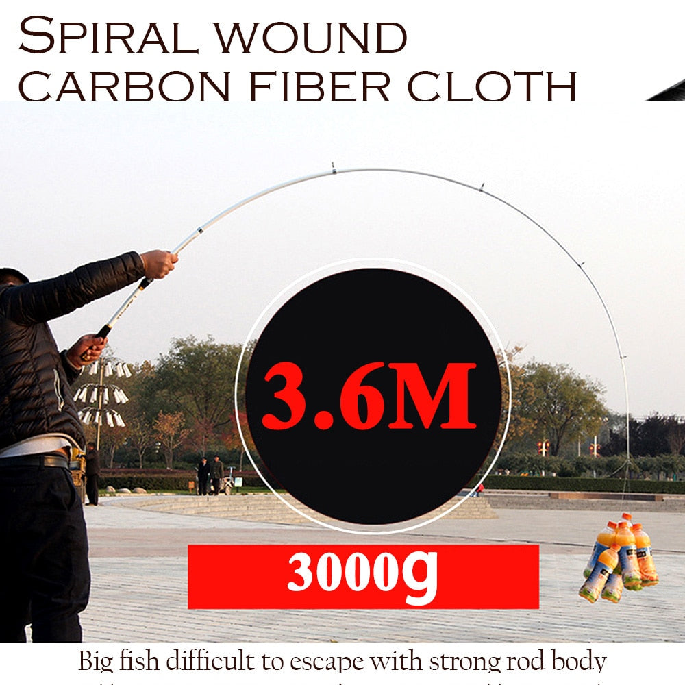 GHOTDA Carp Fishing Rod - Carbon Fiber Telescopic Pole GHOTDA Carp Fishing Rod - Carbon Fiber Telescopic Pole
